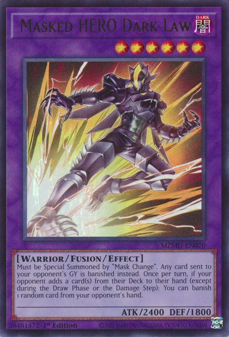 Masked HERO Dark Law [MZMU-EN070] Ultra Rare | Gear Gaming Fayetteville