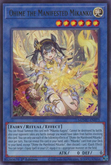Ohime the Manifested Mikanko [MZMU-EN073] Ultra Rare | Gear Gaming Fayetteville