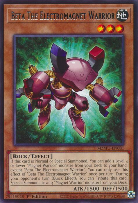 Beta The Electromagnet Warrior [MZMU-EN081] Rare | Gear Gaming Fayetteville