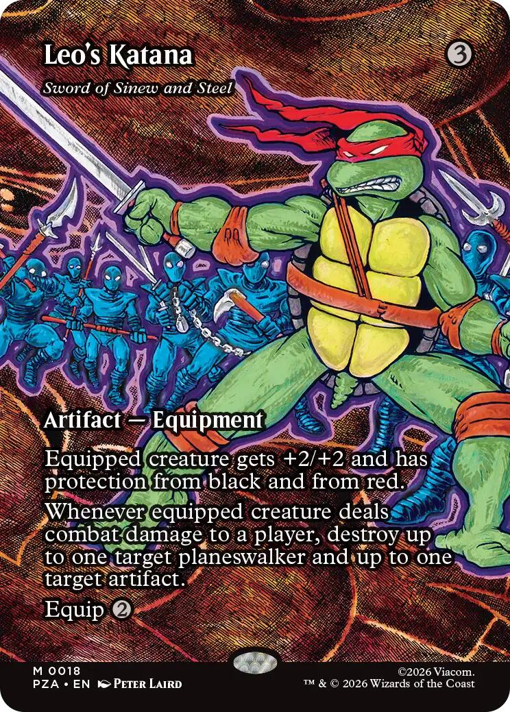 Leo's Katana - Sword of Sinew and Steel (Borderless) [Teenage Mutant Ninja Turtles Eternal-Legal] | Gear Gaming Fayetteville