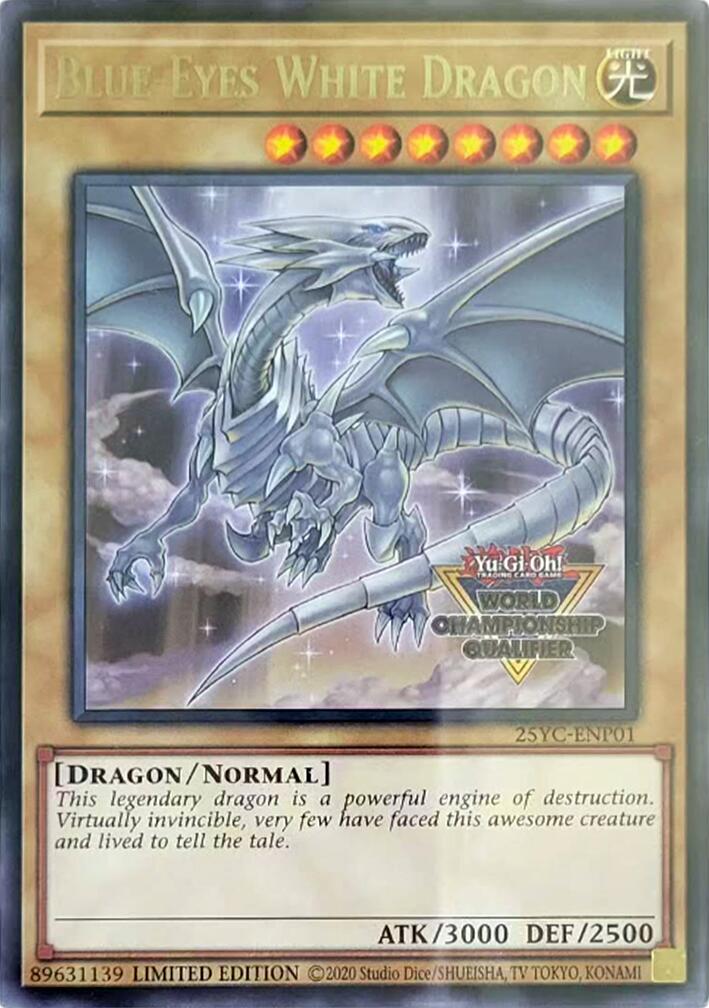 Blue-Eyes White Dragon (World Championship Qualifier) [25YC-ENP01] Rare | Gear Gaming Fayetteville