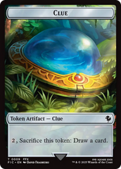 Clue // Treasure Double-Sided Token (Surge Foil) [FINAL FANTASY Commander Tokens] | Gear Gaming Fayetteville