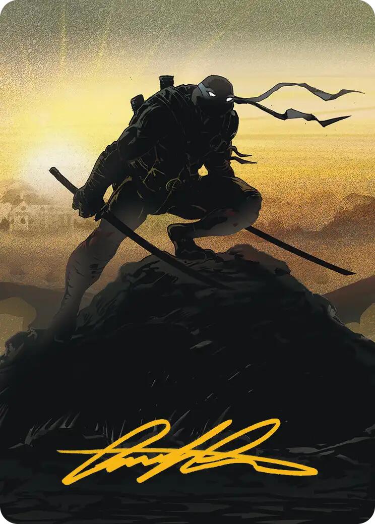Leonardo, Sewer Samurai Art Card (20/54) (Gold-Stamped Signature) [Teenage Mutant Ninja Turtles Art Series] | Gear Gaming Fayetteville