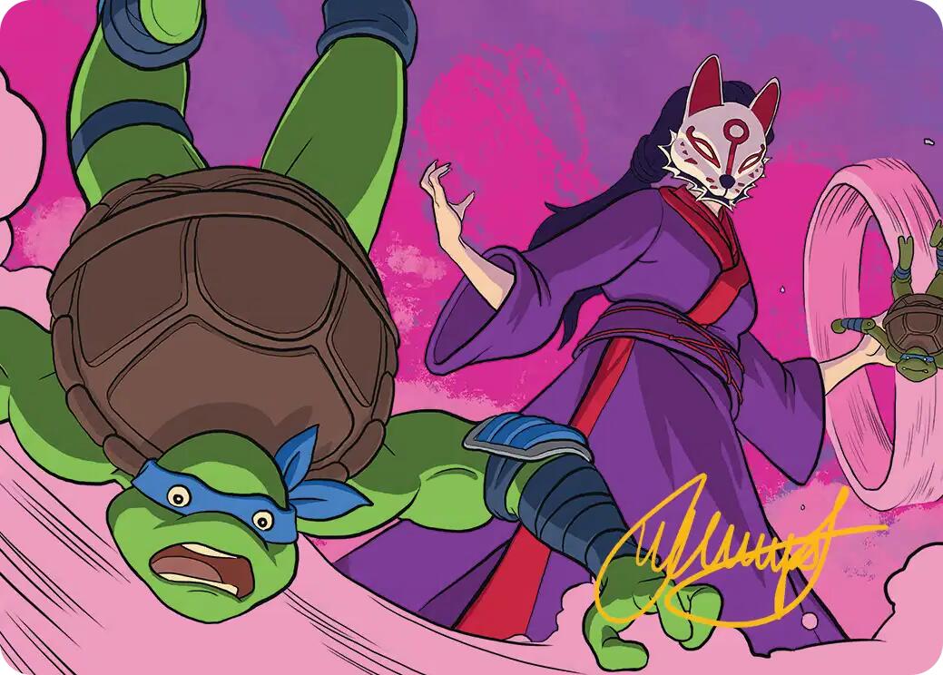 Kitsune's Technique Art Card (Gold-Stamped Signature) [Teenage Mutant Ninja Turtles Art Series] | Gear Gaming Fayetteville