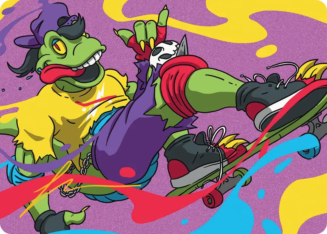 Mondo Gecko Art Card (Gold-Stamped Signature) [Teenage Mutant Ninja Turtles Art Series] | Gear Gaming Fayetteville