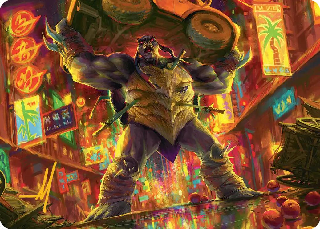 Slash, Reptile Rampager Art Card (Gold-Stamped Signature) [Teenage Mutant Ninja Turtles Art Series] | Gear Gaming Fayetteville