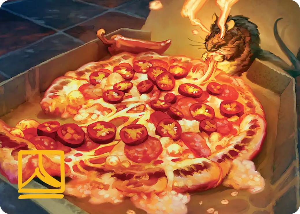 Spicy Oatmeal Pizza Art Card (Gold-Stamped Signature) [Teenage Mutant Ninja Turtles Art Series] | Gear Gaming Fayetteville