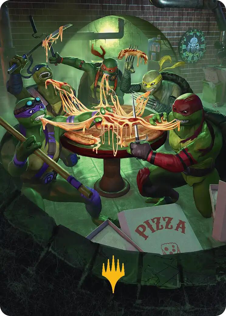 Food Chain Art Card (Gold-Stamped) [Teenage Mutant Ninja Turtles Art Series] | Gear Gaming Fayetteville