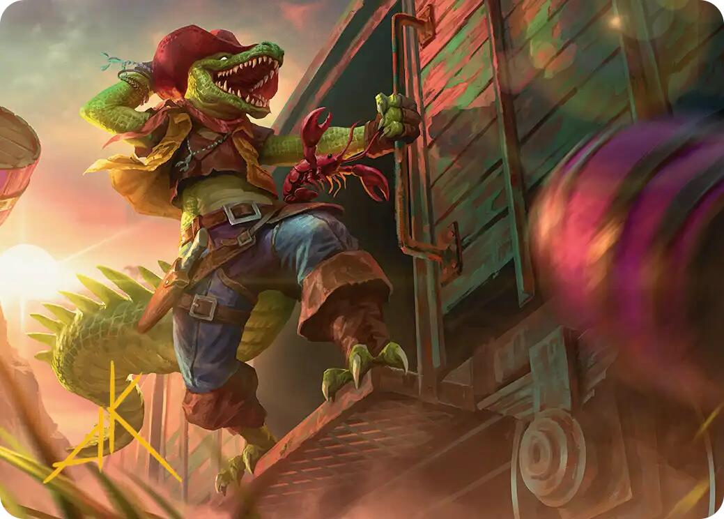 Leatherhead, Iron Gator Art Card (Gold-Stamped Signature) [Teenage Mutant Ninja Turtles Art Series] | Gear Gaming Fayetteville