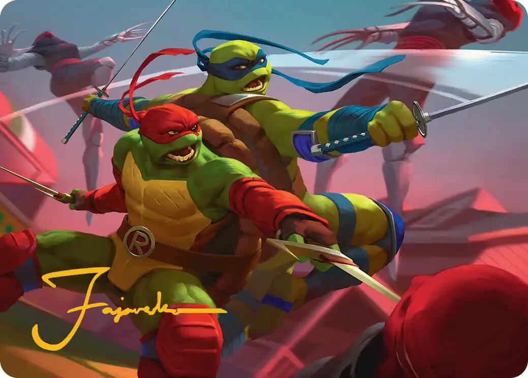 Raph & Leo, Sibling Rivals Art Card (Gold-Stamped Signature) [Teenage Mutant Ninja Turtles Art Series] | Gear Gaming Fayetteville