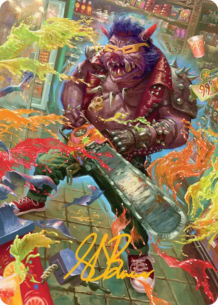Bebop, Porcine Punk Art Card (Gold-Stamped Signature) [Teenage Mutant Ninja Turtles Art Series] | Gear Gaming Fayetteville
