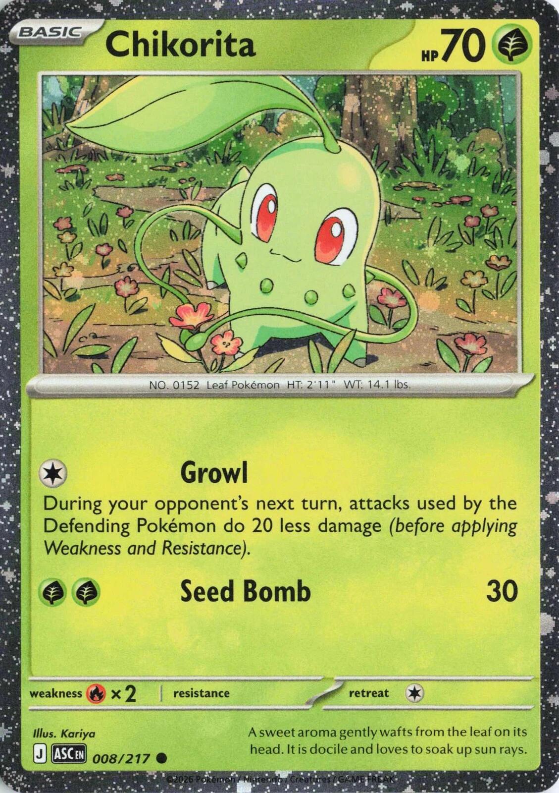 Chikorita (008/217) (Cosmos Holo) [Miscellaneous Cards] | Gear Gaming Fayetteville
