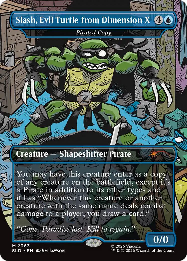 Slash, Evil Turtle from Dimension X - Pirated Copy [Secret Lair Drop Series] | Gear Gaming Fayetteville