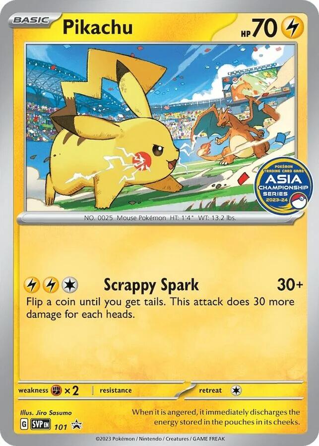 Pikachu (101) (Asia Championship Series 23-24) [Scarlet & Violet: Black Star Promos] | Gear Gaming Fayetteville
