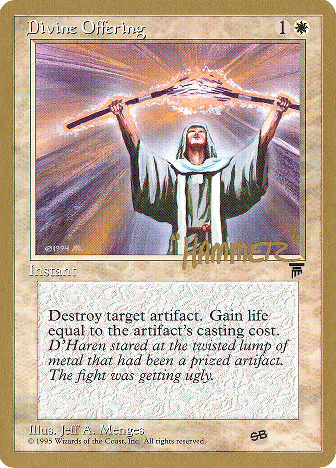 Divine Offering (Shawn "Hammer" Regnier) (SB) [Pro Tour Collector Set] | Gear Gaming Fayetteville