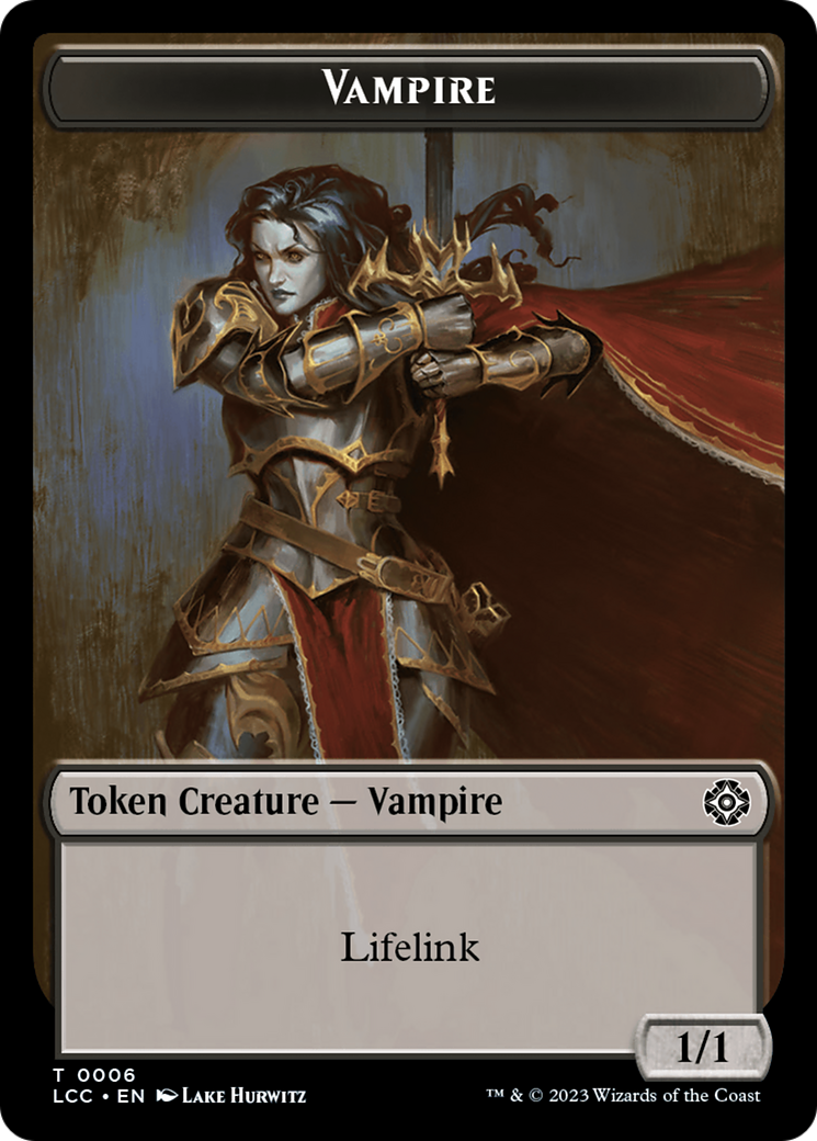 Vampire (0006) // Vampire Demon Double-Sided Token [The Lost Caverns of Ixalan Commander Tokens] | Gear Gaming Fayetteville