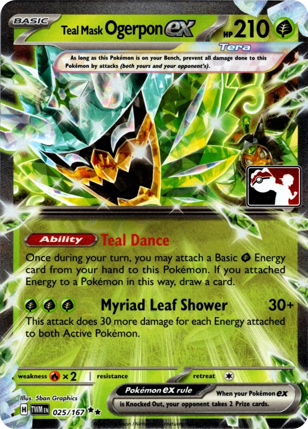 Teal Mask Ogerpon ex (025/167) (Prize Pack Series 7) [Prize Pack Series Seven] | Gear Gaming Fayetteville