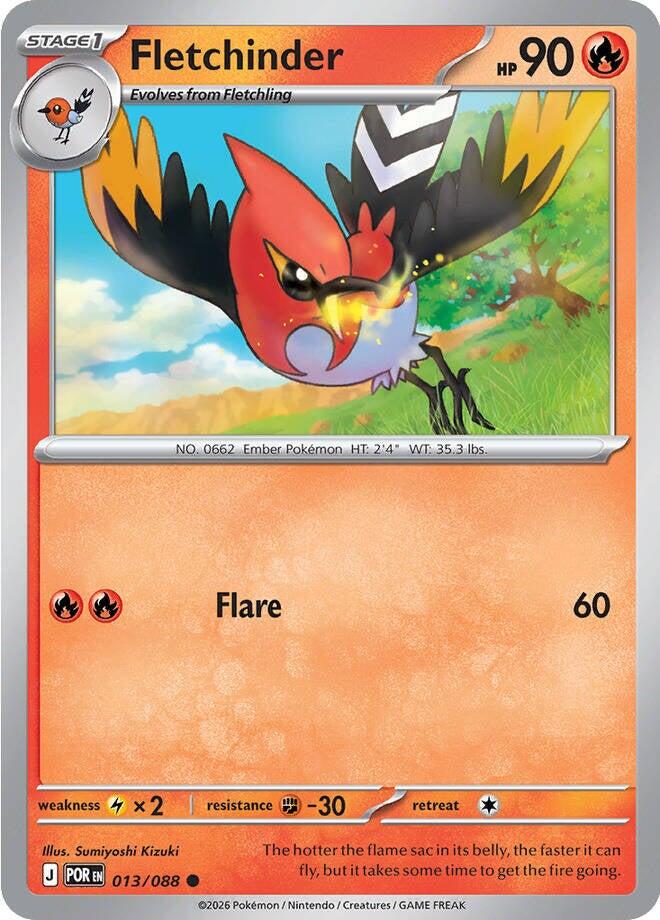 Fletchinder (013/088) [Mega Evolution: Perfect Order] | Gear Gaming Fayetteville