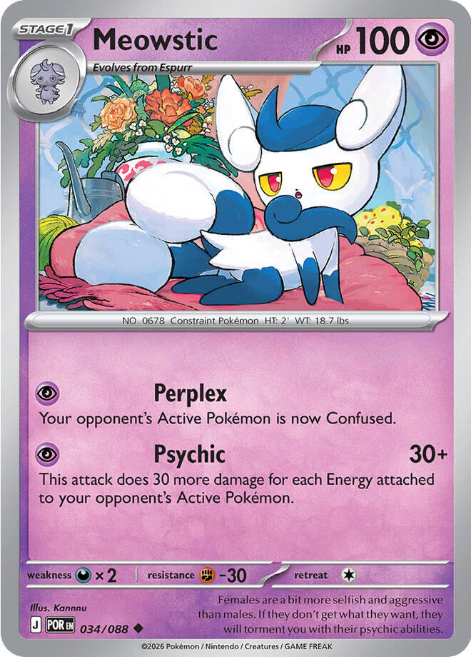 Meowstic (034/088) [Mega Evolution: Perfect Order] | Gear Gaming Fayetteville
