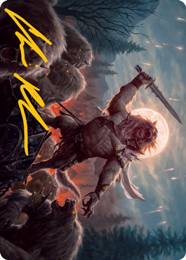 Tovolar, the Midnight Scourge 1 Art Card (Gold-Stamped Signature) [Innistrad: Midnight Hunt Art Series] | Gear Gaming Fayetteville