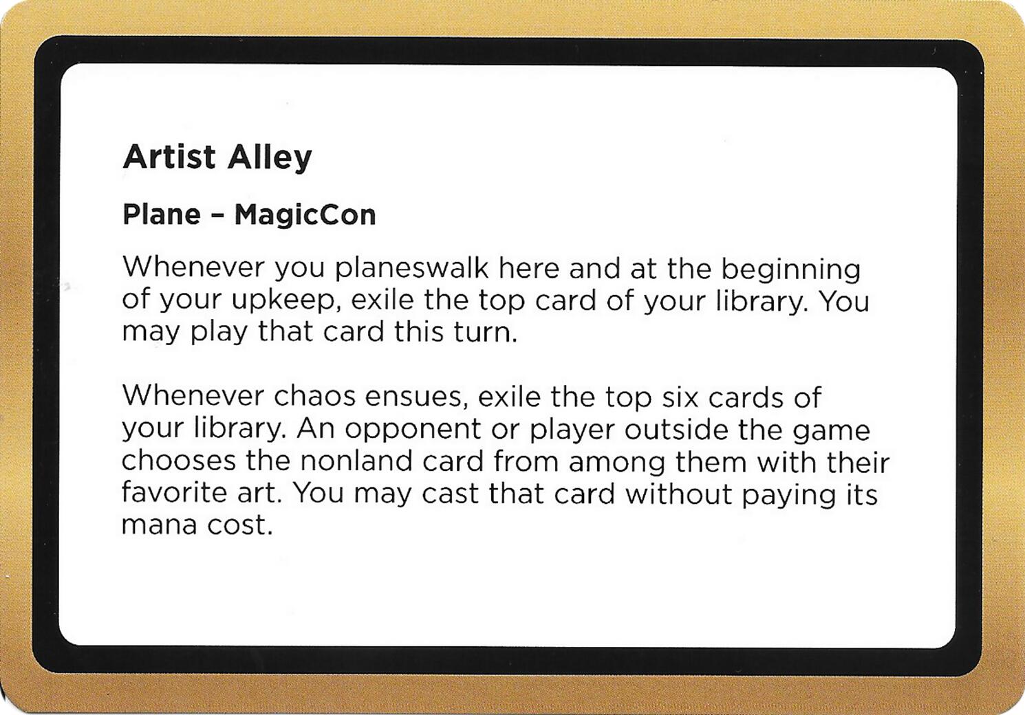 Artist Alley (Black Lotus Unknown Planechase) [Oversize Cards] | Gear Gaming Fayetteville