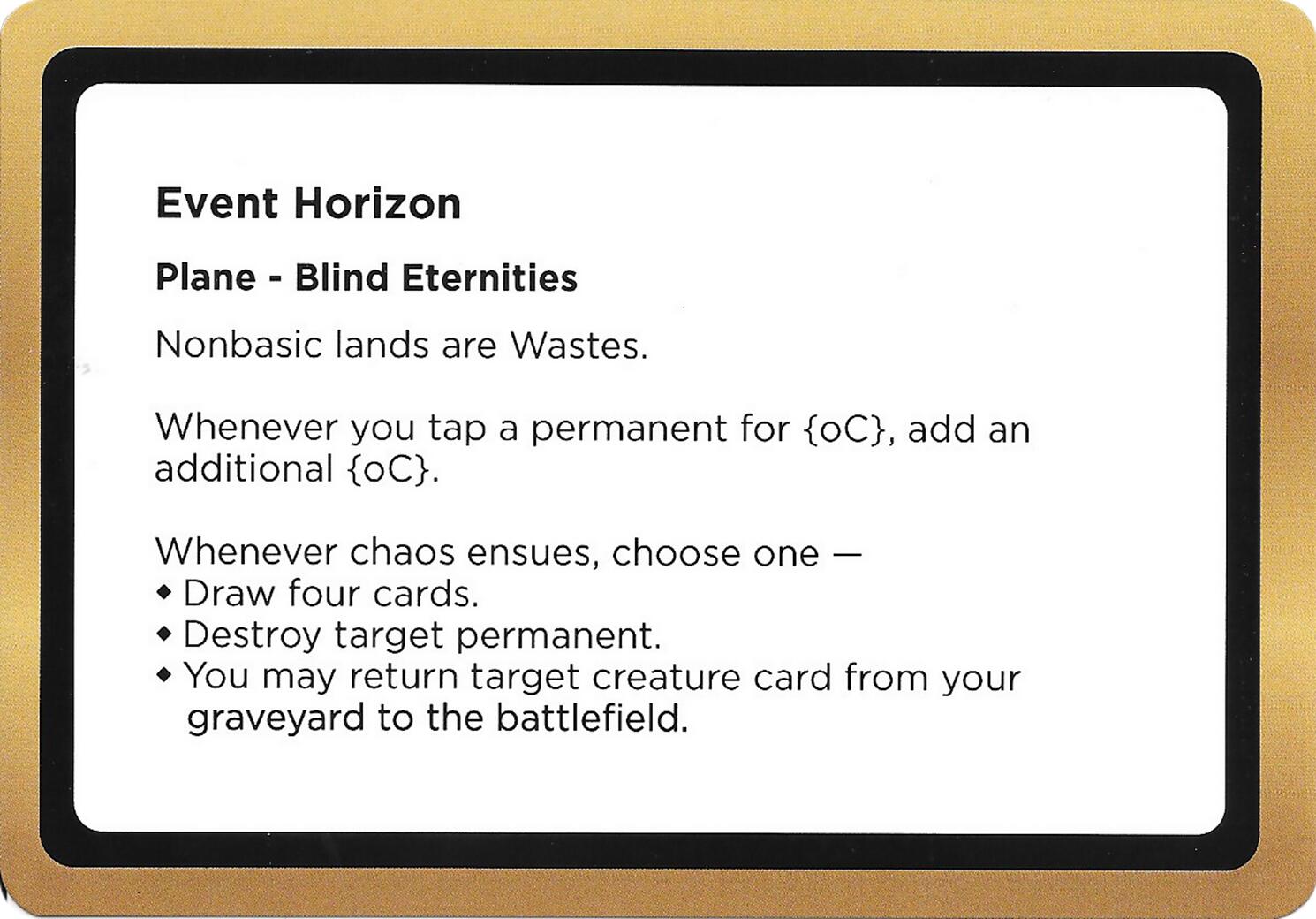 Event Horizon (Black Lotus Unknown Planechase) [Oversize Cards] | Gear Gaming Fayetteville