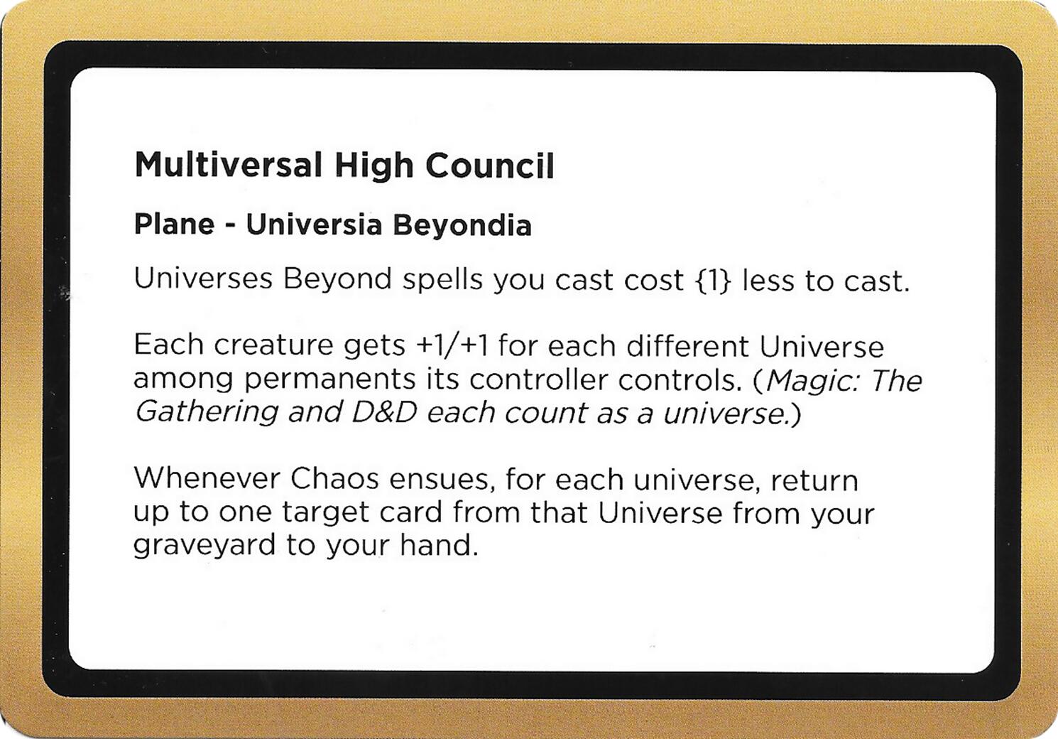 Multiversal High Council (Black Lotus Unknown Planechase) [Oversize Cards] | Gear Gaming Fayetteville