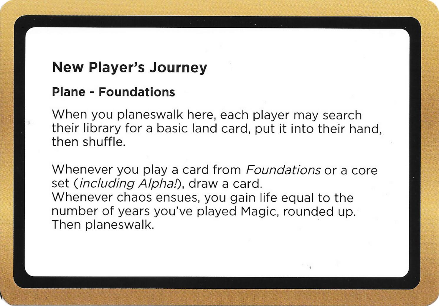 New Player's Journey (Black Lotus Unknown Planechase) [Oversize Cards] | Gear Gaming Fayetteville