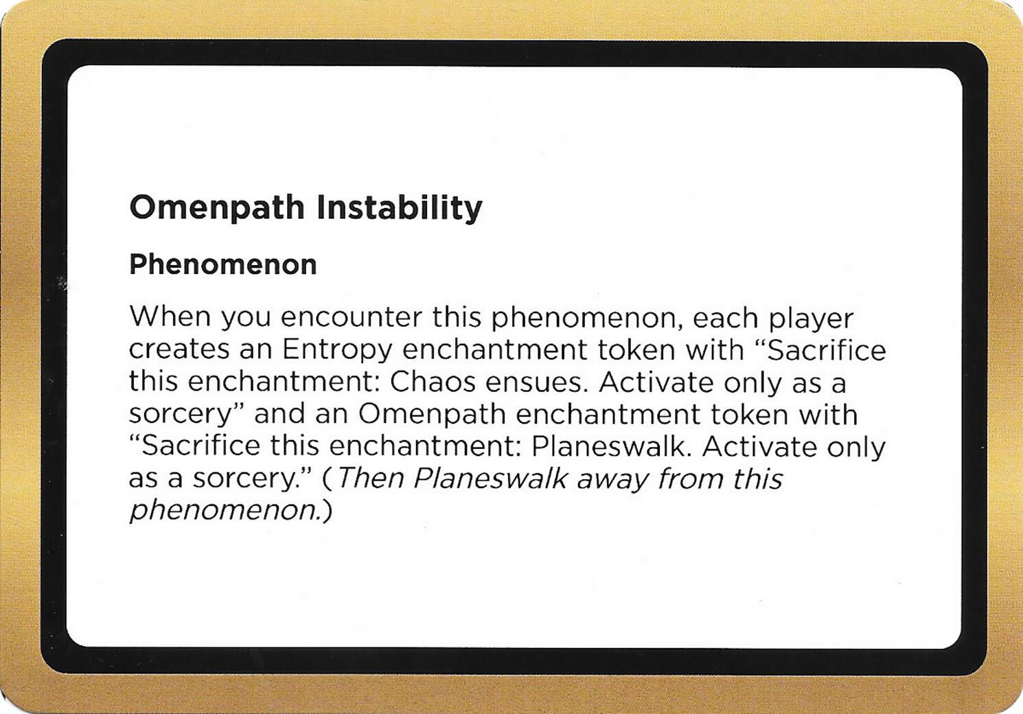 Omenpath Instability (Black Lotus Unknown Planechase) [Oversize Cards] | Gear Gaming Fayetteville
