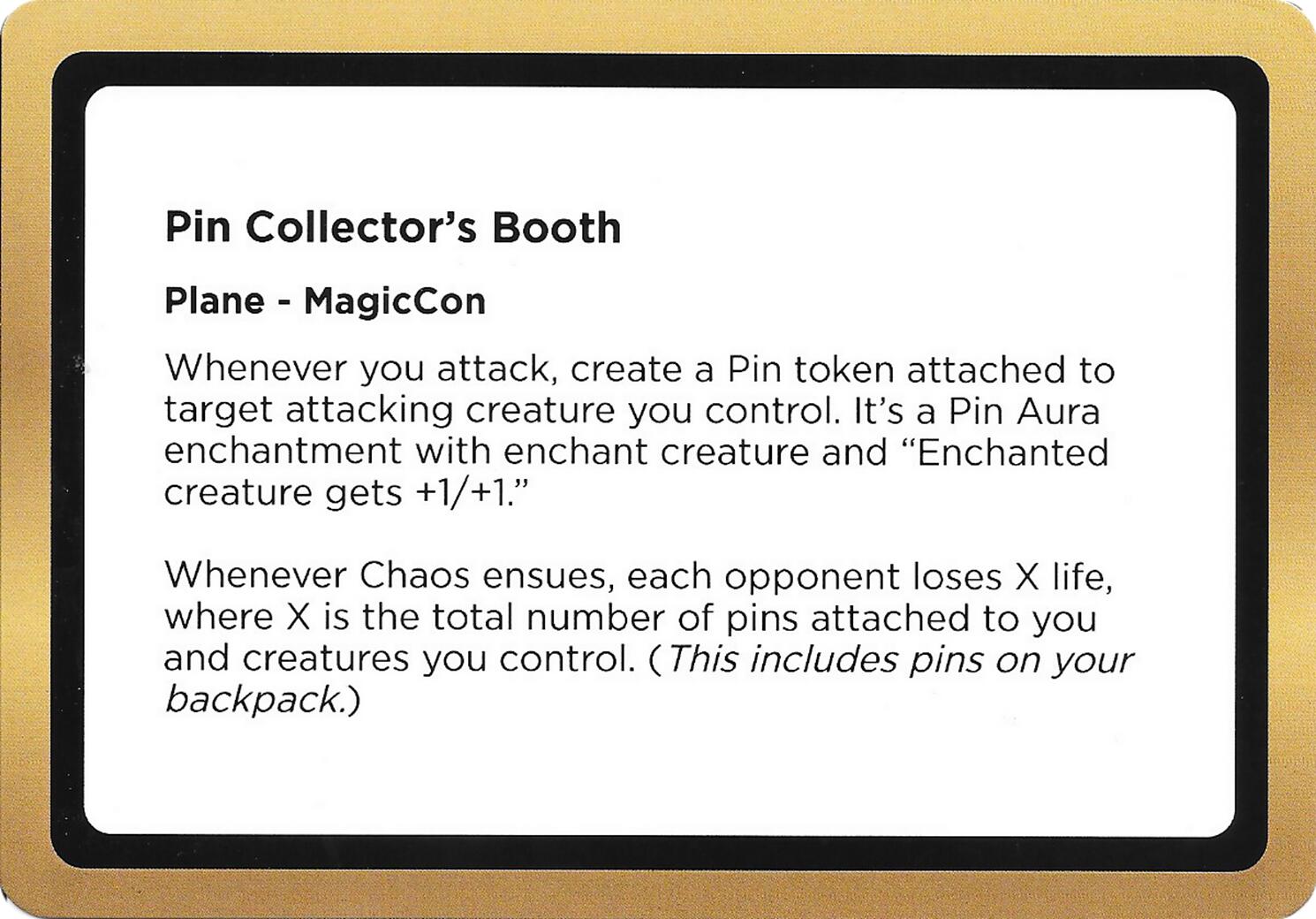 Pin Collector's Booth (Black Lotus Unknown Planechase) [Oversize Cards] | Gear Gaming Fayetteville