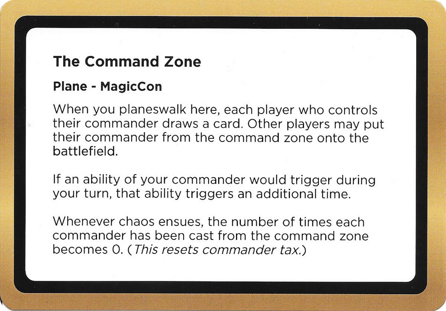The Command Zone (Black Lotus Unknown Planechase) [Oversize Cards] | Gear Gaming Fayetteville