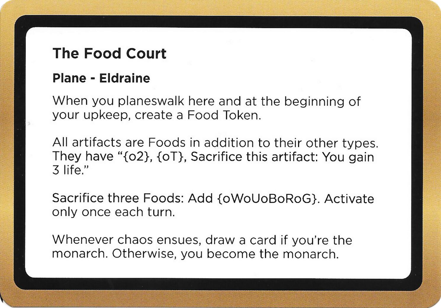 The Food Court (Black Lotus Unknown Planechase) [Oversize Cards] | Gear Gaming Fayetteville