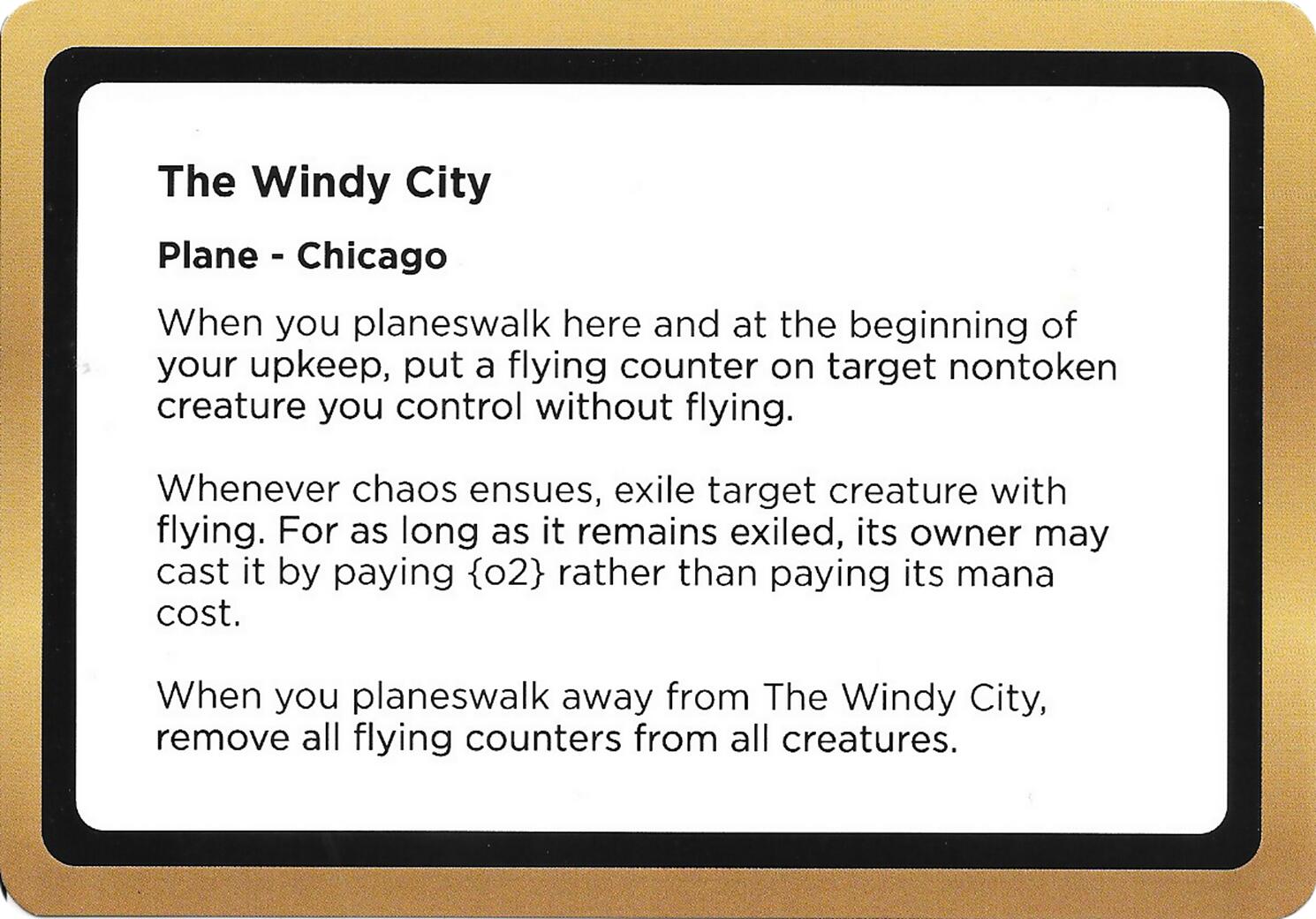 The Windy City (Black Lotus Unknown Planechase) [Oversize Cards] | Gear Gaming Fayetteville