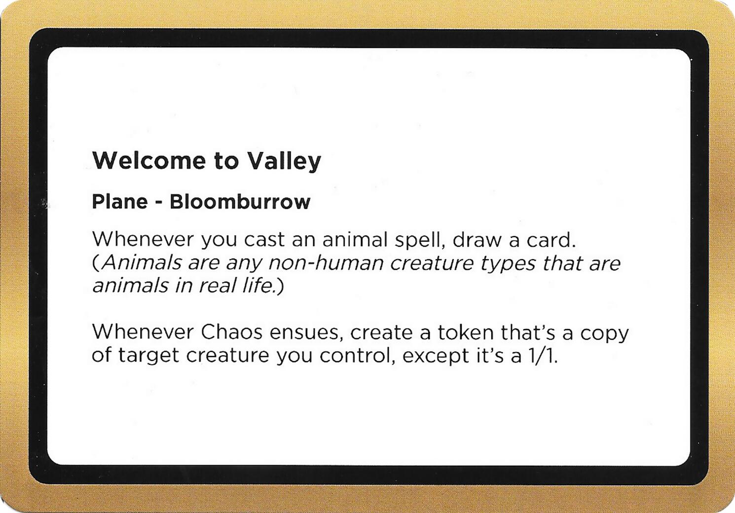 Welcome to Valley (Black Lotus Unknown Planechase) [Oversize Cards] | Gear Gaming Fayetteville
