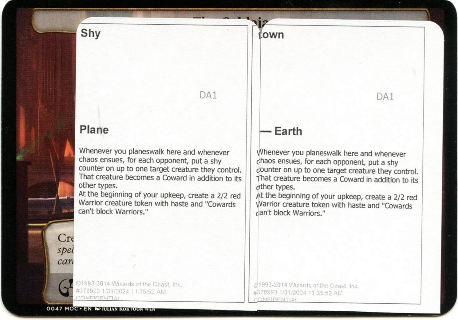 Shy Town (Black Lotus Unknown Planechase) [Oversize Cards] | Gear Gaming Fayetteville