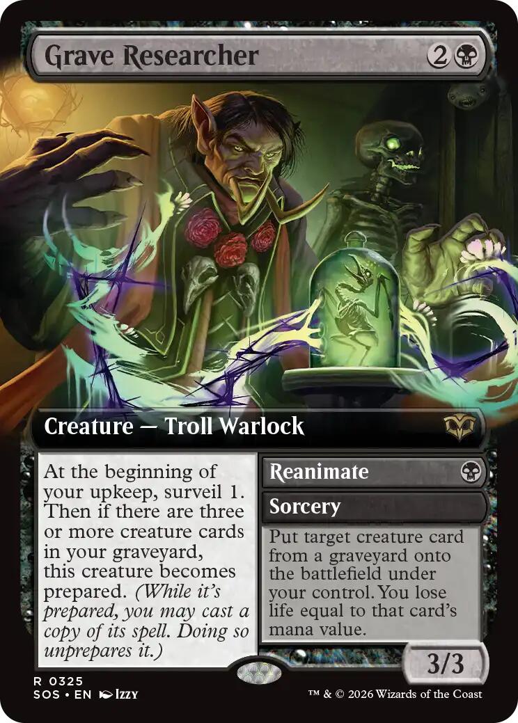 Grave Researcher (Extended Art) [Secrets of Strixhaven] | Gear Gaming Fayetteville