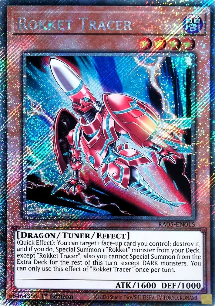 Rokket Tracer (Platinum Secret Rare) [RA05-EN015] Platinum Secret Rare | Gear Gaming Fayetteville