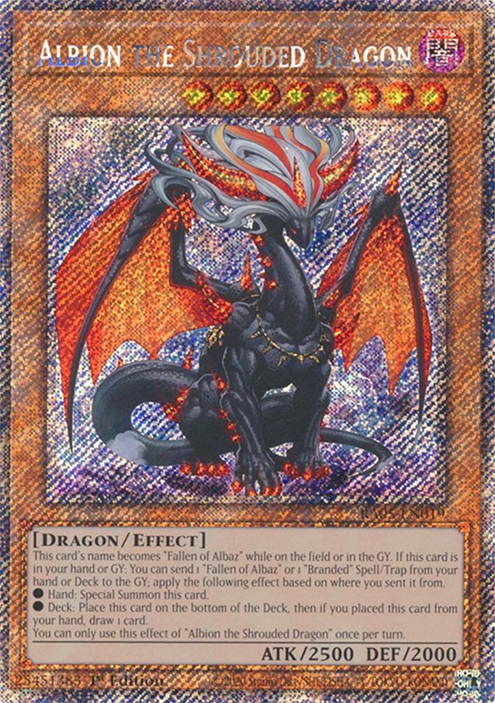 Albion the Shrouded Dragon (Platinum Secret Rare) [RA05-EN019] Platinum Secret Rare | Gear Gaming Fayetteville