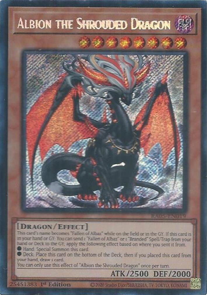 Albion the Shrouded Dragon (Secret Rare) [RA05-EN019] Secret Rare | Gear Gaming Fayetteville