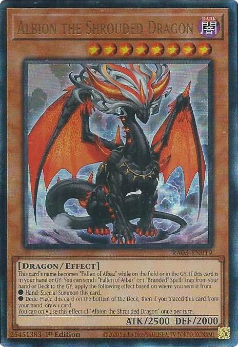 Albion the Shrouded Dragon (Ultimate Rare) [RA05-EN019] Ultimate Rare | Gear Gaming Fayetteville