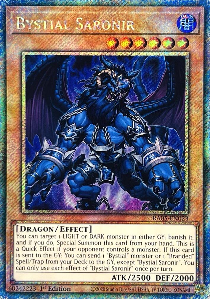 Bystial Saronir (Platinum Secret Rare) [RA05-EN023] Platinum Secret Rare | Gear Gaming Fayetteville