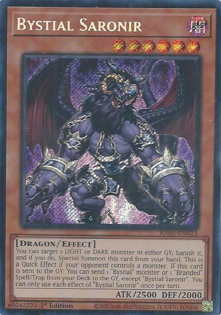 Bystial Saronir (Secret Rare) [RA05-EN023] Secret Rare | Gear Gaming Fayetteville