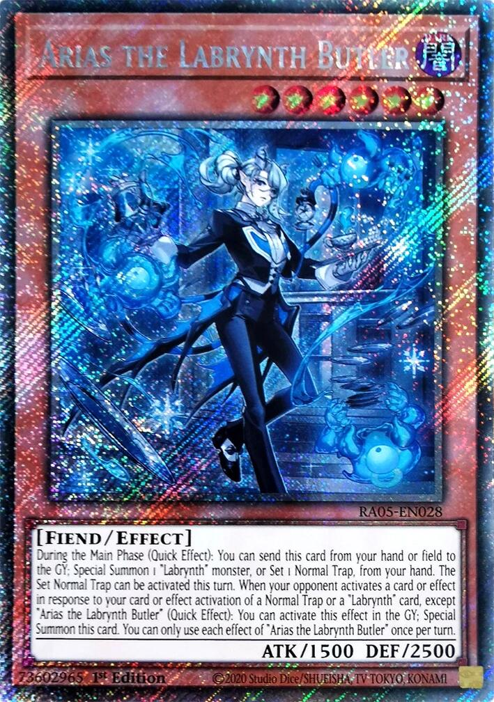 Arias the Labrynth Butler (Platinum Secret Rare) [RA05-EN028] Platinum Secret Rare | Gear Gaming Fayetteville