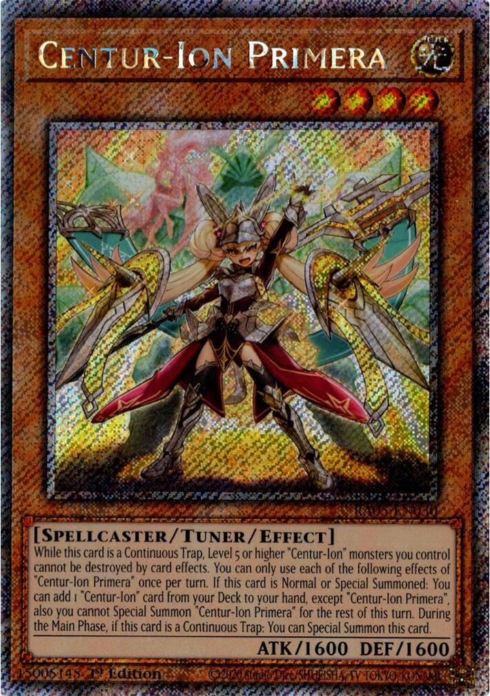 Centur-Ion Primera (Platinum Secret Rare) [RA05-EN030] Platinum Secret Rare | Gear Gaming Fayetteville