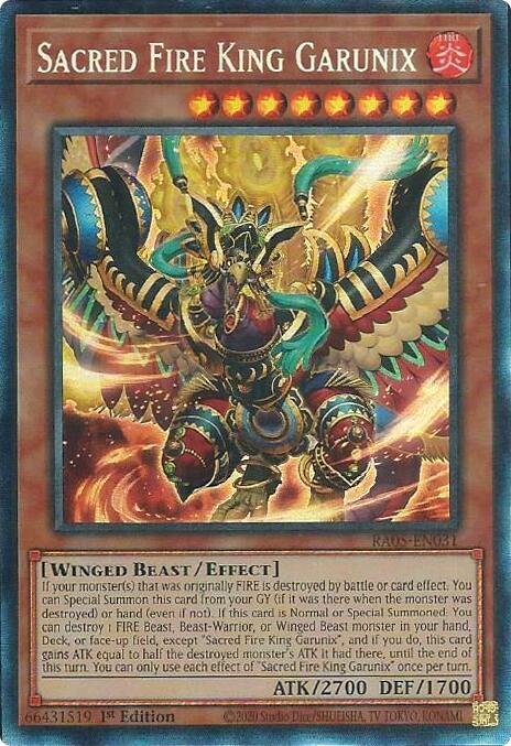 Sacred Fire King Garunix (Collector's Rare) [RA05-EN031] Collector's Rare | Gear Gaming Fayetteville