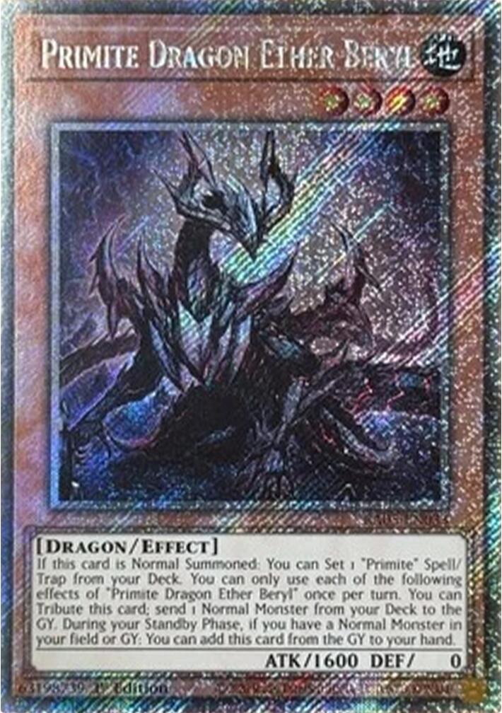 Primite Dragon Ether Beryl (Platinum Secret Rare) [RA05-EN033] Platinum Secret Rare | Gear Gaming Fayetteville