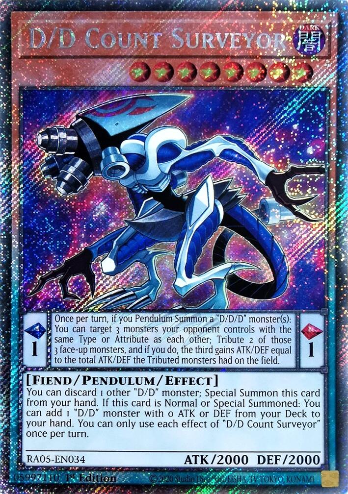 D/D Count Surveyor (Platinum Secret Rare) [RA05-EN034] Platinum Secret Rare | Gear Gaming Fayetteville
