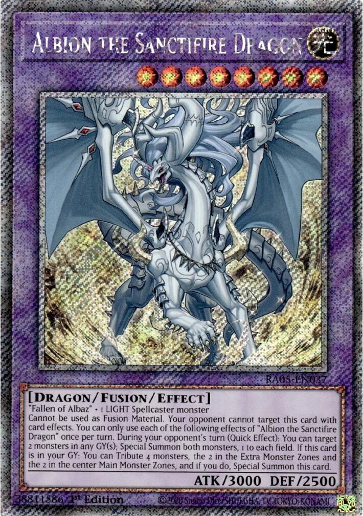 Albion the Sanctifire Dragon (Platinum Secret Rare) [RA05-EN037] Platinum Secret Rare | Gear Gaming Fayetteville