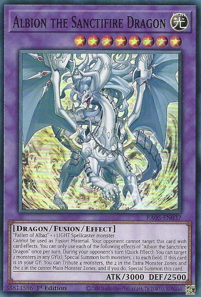 Albion the Sanctifire Dragon [RA05-EN037] Super Rare | Gear Gaming Fayetteville