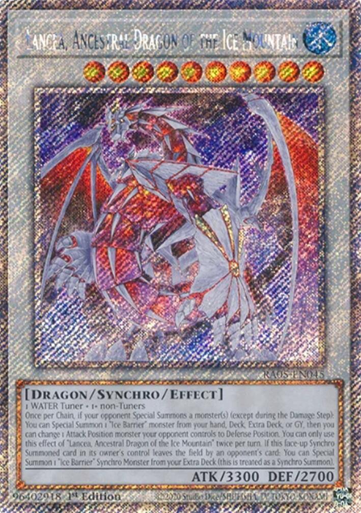 Lancea, Ancestral Dragon of the Ice Mountain (Platinum Secret Rare) [RA05-EN045] Platinum Secret Rare | Gear Gaming Fayetteville
